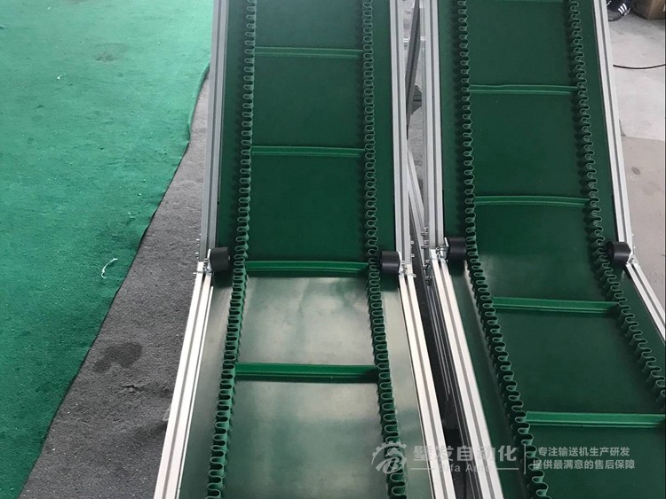 裙邊擋板低端平臺爬坡輸送線 裙邊擋板低端平臺爬坡輸送線